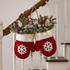 🎄🎅Christmas Glove Wreath for Front Door with Artificial Pine Branches